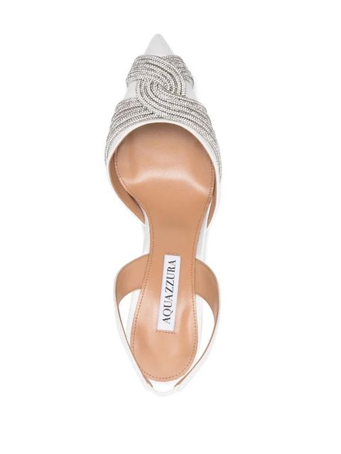 Aquazzura Gatsby 75mm slingback pumps - White