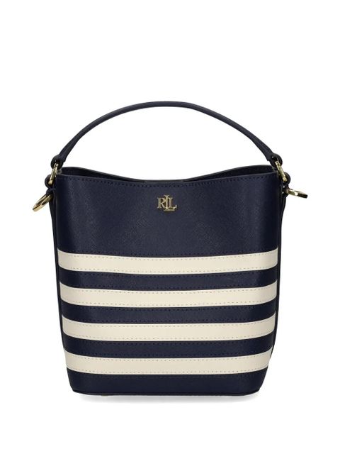 Lauren Ralph Lauren striped leather satchel - Blue - zdjęcie produktu nr 2