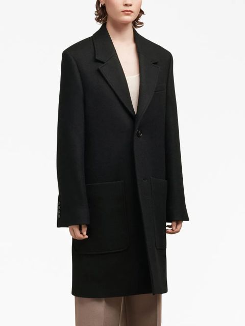 AMI Paris single-breasted wool coat - Black