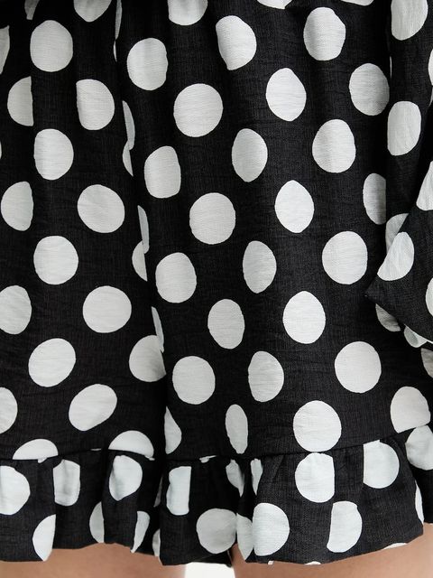 The Sleeper szorty damskie kolor czarny wzorzyste high waist CHSH02G097N