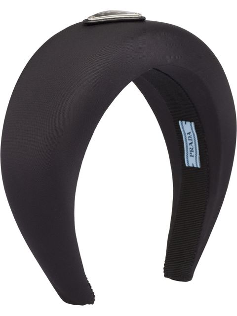 Prada Re-Nylon triangle-logo headband - Black - zdjęcie produktu nr 1