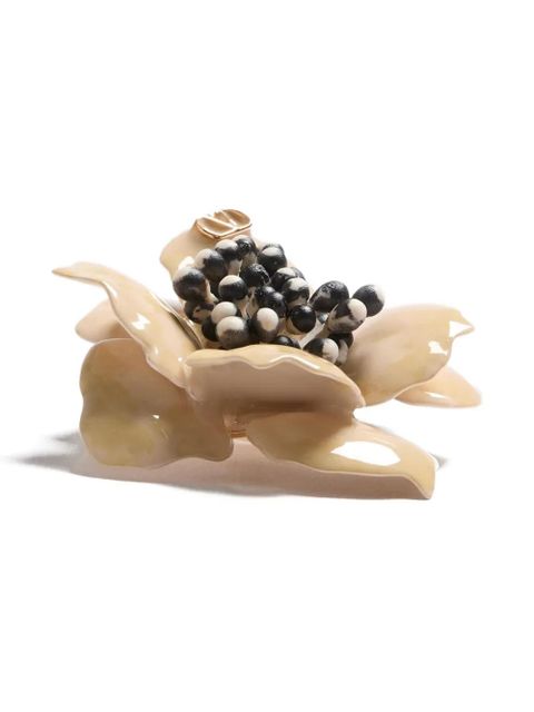 Valentino Garavani Fleur Lumineuse VLogo brooch - Neutrals