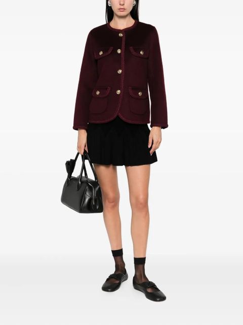 SANDRO wool-blend fitted jacket - Red - zdjęcie produktu nr 2