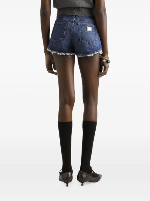 Dolce & Gabbana frayed denim shorts - Blue