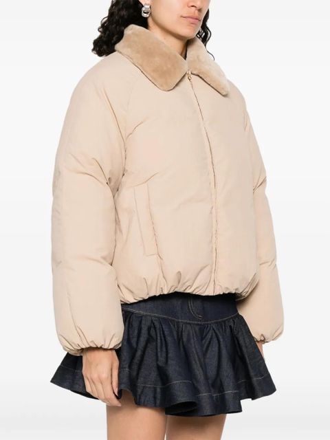 SANDRO zip-up puffer jacket - Neutrals