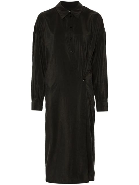 LEMAIRE twisted straight-collar dress - Black - zdjęcie produktu nr 1
