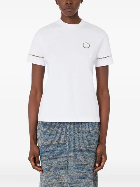 Ferragamo Ajour Sticker short-sleeves T-shirt - White