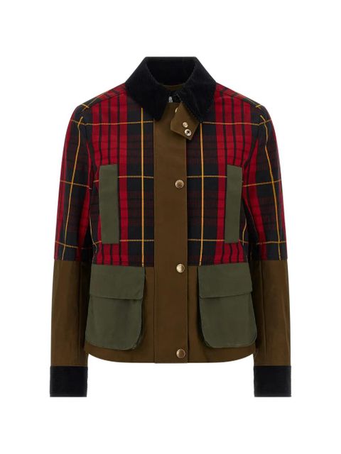Alexander McQueen tartan patchwork jacket - Brown - zdjęcie produktu nr 1