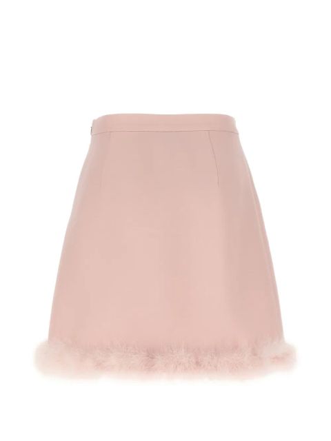 Valentino Garavani concealed-fastening feather-trim mini skirt - Pink - zdjęcie produktu nr 2