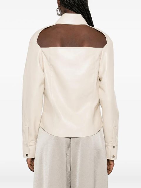 Nanushka cut-out shirt jacket - Neutrals