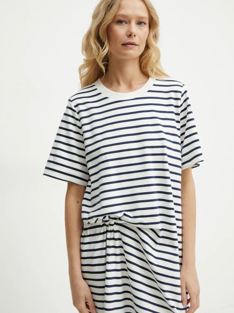 Weekend Max Mara sukienka bawełniana kolor biały mini prosta 2515621012600