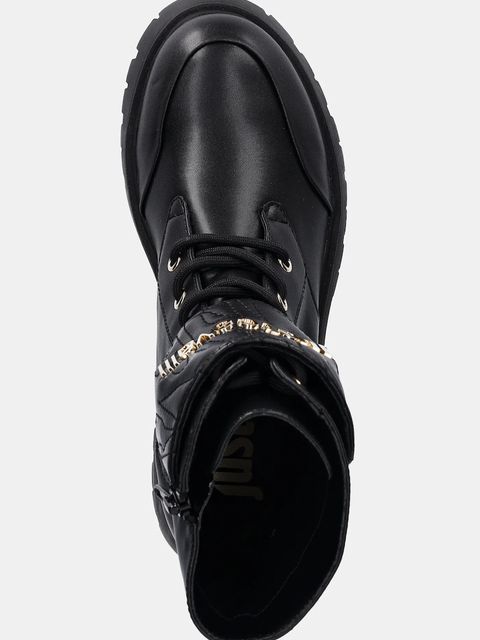 Just Cavalli workery damskie kolor czarny na płaskim obcasie 79RA3S97ZSD64899