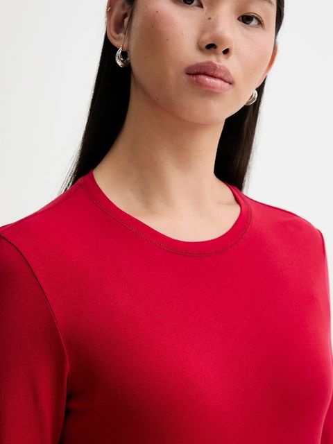 Marc O'Polo longsleeve bawełniany kolor czerwony 5000007488 - zdjęcie produktu nr 2