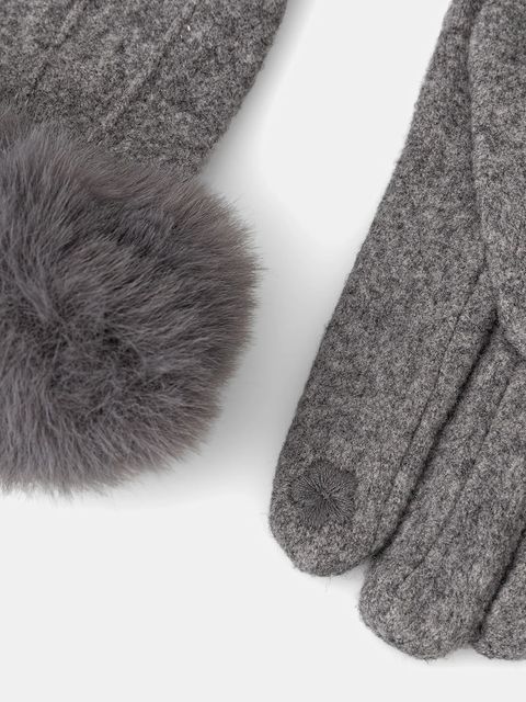 Liu Jo rękawiczki damskie kolor szary 2F5062.T0300 - zdjęcie produktu nr 2