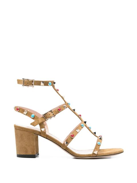 Valentino Garavani stud-embellished strap sandals - Brown - zdjęcie produktu nr 1
