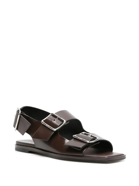 Aeyde buckle-straps leather sandals - Brown - zdjęcie produktu nr 2