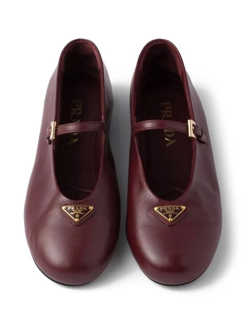 Prada leather ballet flats - Red - zdjęcie produktu nr 2