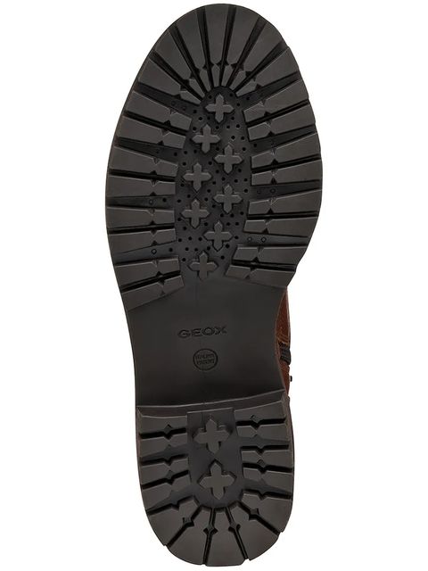 Geox botki zamszowe D IRIDEA damskie kolor brązowy na płaskim obcasie D16HRC 000FF C0013