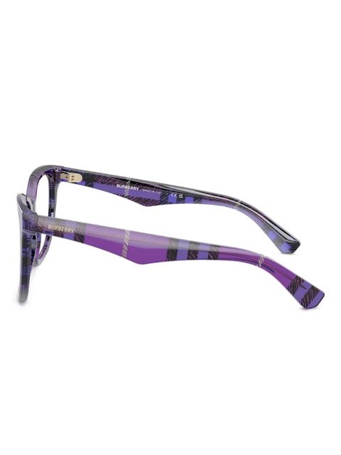 Burberry Eyewear check-pattern glasses - Purple - zdjęcie produktu nr 2