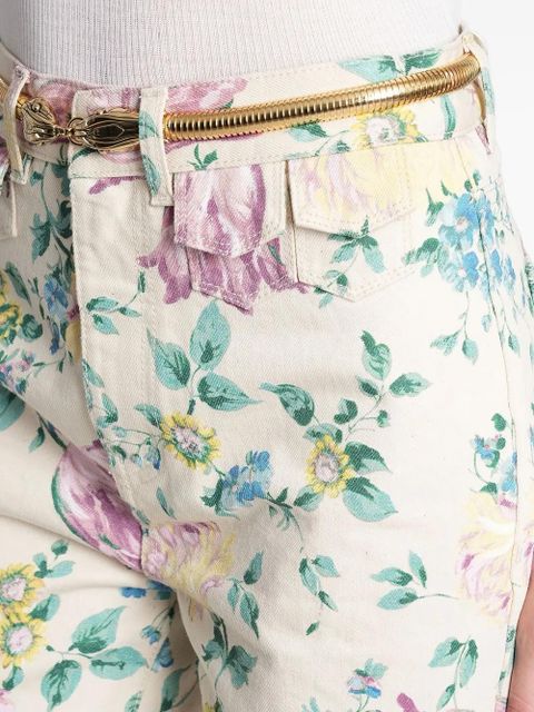 Chloé floral-print jeans - Neutrals