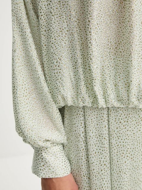 Forte Forte koszula damska kolor zielony relaxed ze stójką 14123.my.shirt