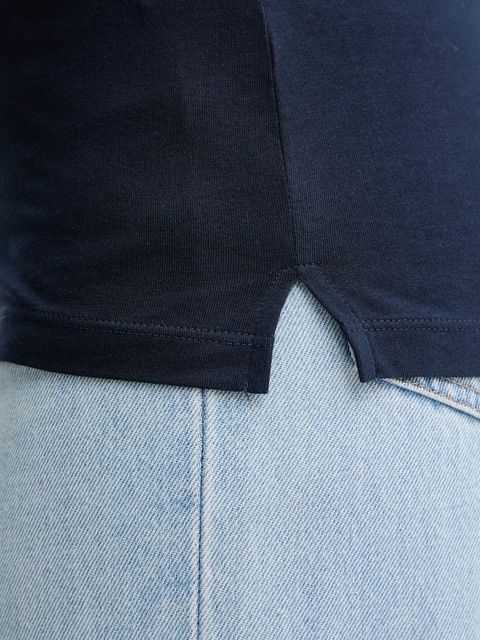 Guess t-shirt bawełniany damski kolor granatowy W1YI1B I3Z14