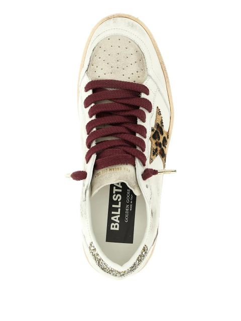 Golden Goose star-patch leather sneakers - White