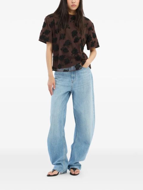 ROTATE BIRGER CHRISTENSEN beaded oversized top - Brown - zdjęcie produktu nr 2