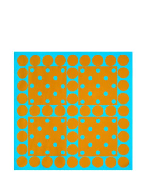 DRIES VAN NOTEN polka-dot square scarf - Blue - zdjęcie produktu nr 1