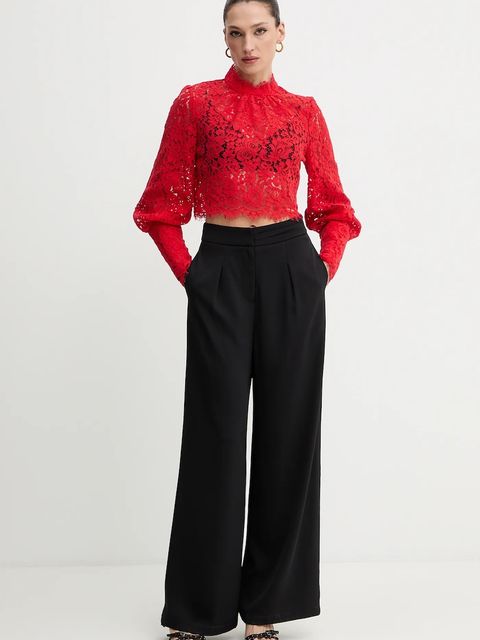 Bardot bluzka LACE GEORGIA damska kolor czerwony gładka 57501TB