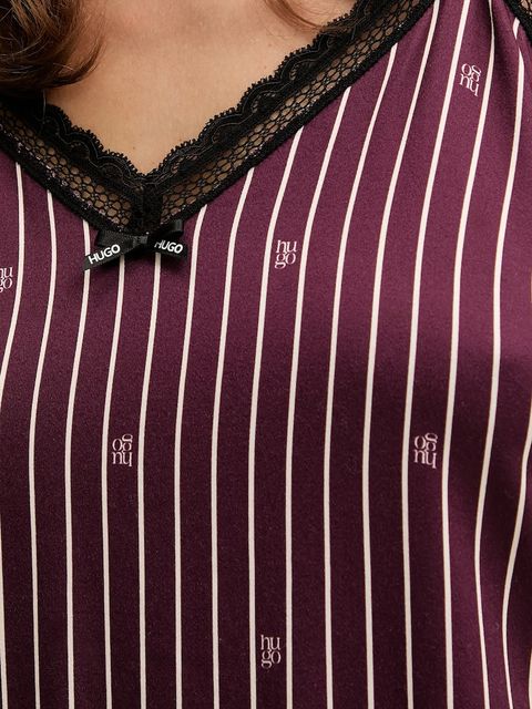 HUGO top piżamowy UNIQUE VEST damska kolor fioletowy 50556752