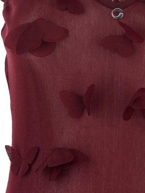 Coperni butterfly-embellished slip dress - Red - zdjęcie produktu nr 2