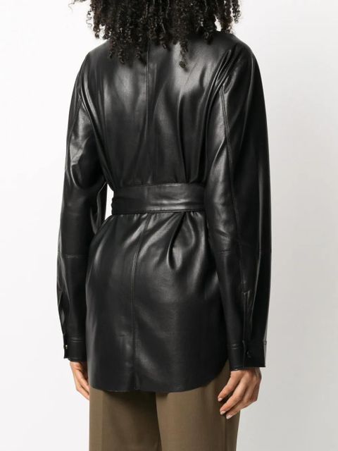 Nanushka tie-waist shirt - Black