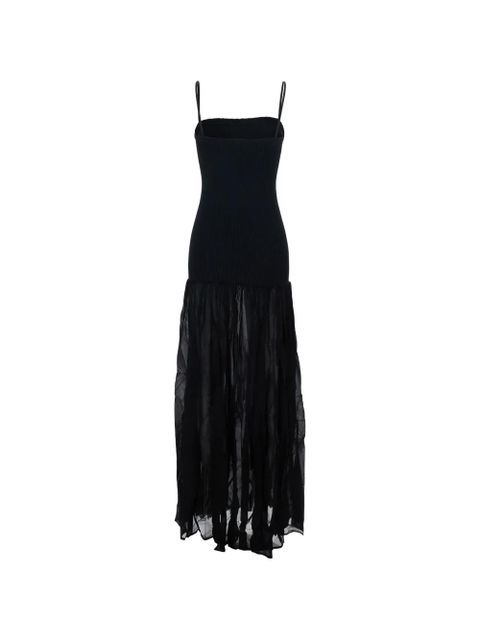 Hunza G Hybrid crinkled-finish flared maxi dress - Black - zdjęcie produktu nr 2