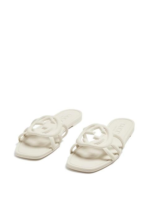 Gucci interlocking-logo sandals - Neutrals