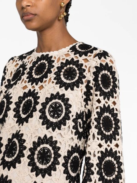 ZIMMERMANN Ginger crochet midi dress - Neutrals