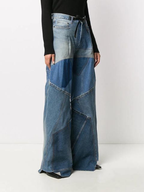 TOM FORD patchwork-detail denim jeans - Blue