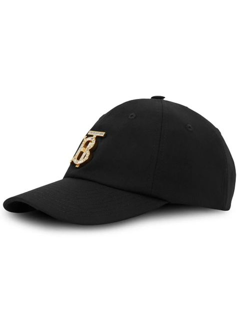 Burberry crystal monogram motif cotton baseball cap - Black - zdjęcie produktu nr 1