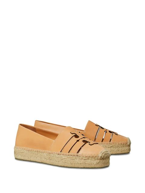 Tory Burch leather espadrilles - Neutrals