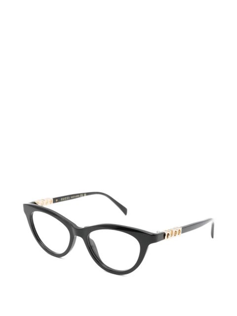 Gucci Eyewear cat-eye logo glasses - Black - zdjęcie produktu nr 2