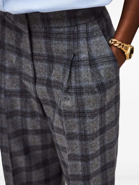 Ba&Sh Tad plaid pleated trousers - Grey