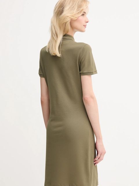 Lacoste sukienka kolor zielony mini prosta
