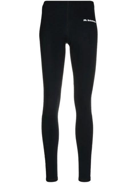Jil Sander logo-print 7/8 leggings - Black - zdjęcie produktu nr 1