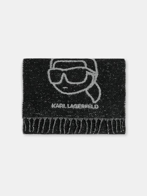 Karl Lagerfeld szalik z dodatkiem wełny IKON