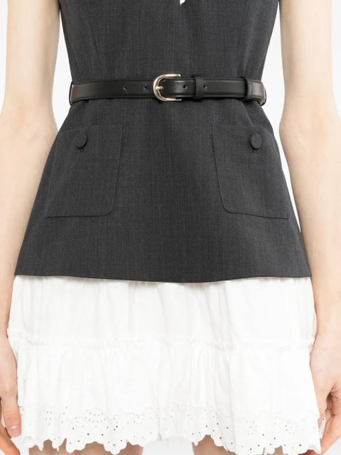 Self-Portrait belted mini dress - Grey