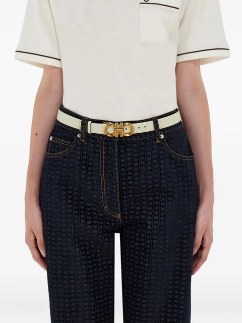 Ferragamo Gancini adjustable reversible belt - Neutrals