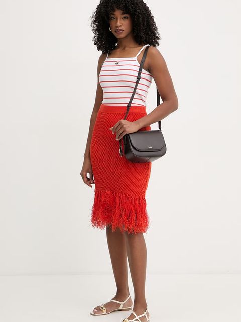 Karl Lagerfeld top damski bawełniany z elastanem IKON - zdjęcie produktu nr 1