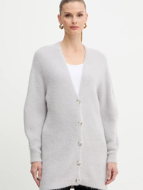 Marella kardigan z wełną damski kolor szary 2523346122200 - zdjęcie produktu nr 1