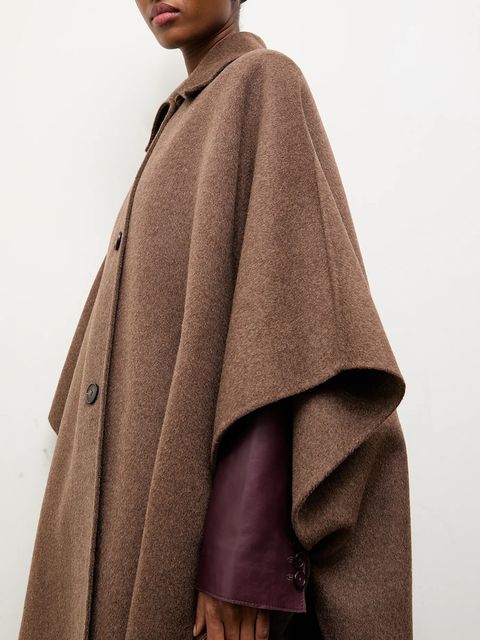 Answear.LAB płaszcz wełniany kolor brązowy