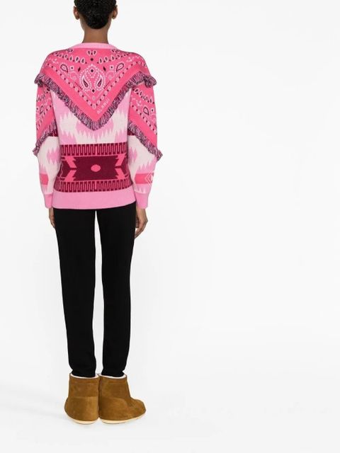 Alanui Icon Bandana fringed jumper - Pink